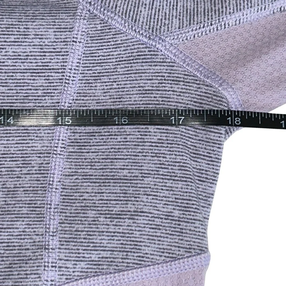 Lululemon Reflective Run Full Tilt Pullover Half Zip Top - 8 - Purple, Gray